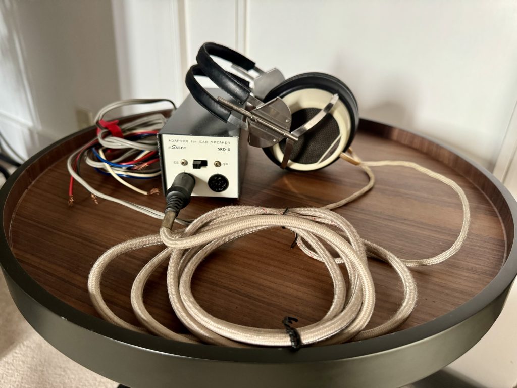 Stax electrostatic SR3 headphones including the SRD-5 energiser